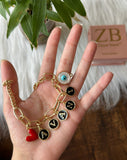 Name Bracelet with 2 charms