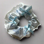 Blue Printed Scrunchie