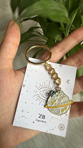 Man on the moon Charm Keychain