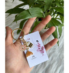 Pink Donut , Coffee , Croissant Charm Keychain