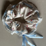 Cute Blue Ribbion Scrunchie