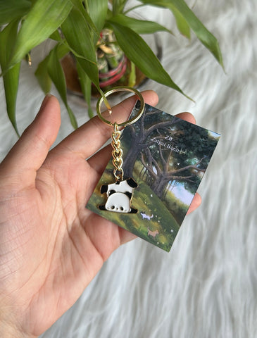 Lazy Panda Keychain