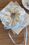 Cute Blue Ribbion Scrunchie