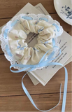 Cute Blue Ribbion Scrunchie