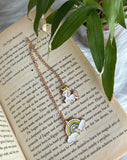 Rainbow Unicorn Charms Bookmark