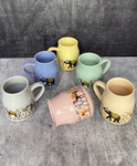 Elephant Ceramic Mugs Set of 6