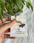 Black Airplane Charm Keychain
