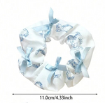 Blue Printed Scrunchie