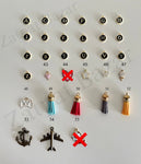 Infinity Keychain with 2 charms and 2 letters