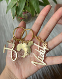 Couple Keychains made as a wedding gift . It has a Melbourne map cut out in which they have their wedding dates engraved .Each name has one part of the map it looks complete once they are put together. Get your customised keychains from Zatpat Bazar soon.