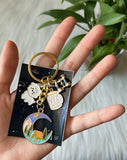 Mountain Camping Charm Keychain