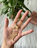 Couple Keychains made as a wedding gift . It has a Melbourne map cut out in which they have their wedding dates engraved .Each name has one part of the map it looks complete once they are put together. Get your customised keychains from Zatpat Bazar soon.
