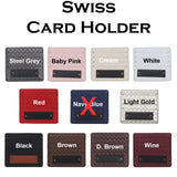 Customized Swiss Card Holder With Customized Name.