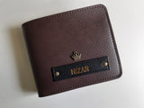 Tiger Print Wallet For Men With Customized Name And One Charm Option.