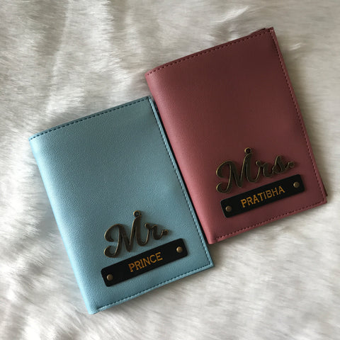 Premium Passport Covers With Customized Name And Charm Options.