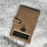 Button Passport Covers With Customized Name And 1 Charm Option.