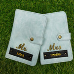 Button Passport Covers With Customized Name And 1 Charm Option.