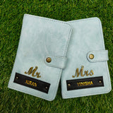 Button Passport Covers With Customized Name And 1 Charm Option.