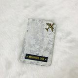 Marble Passport Cover With Customized Name And Charm Option.