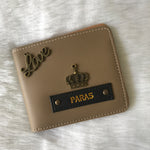 Tiger Print Wallet For Men With Customized Name And One Charm Option.