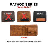 Rathod Men Wallet With Customized Name And One Charm Option.