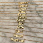 Zodiac Sign Name Pendant