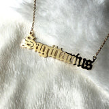 Zodiac Sign Name Pendant