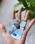Infinity Keychain with 2 charms and 2 letters