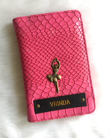 Co-Co Passport Cover With Customized Name And One Charm Option.