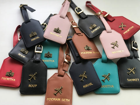 Lugguage Tag With Customized Name And Charm Option.