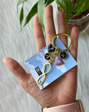 Infinity Keychain with 2 charms and 2 letters