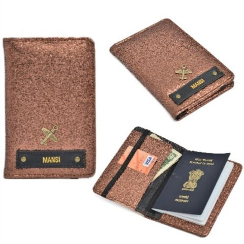 RC14 Glitter Passport Cover With Customized Name.